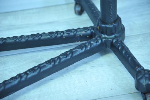 ANTIQUE CARTERS OF LONDON OAK AND CAST IRON ADJUSTABLE TABLE - ADDITIONAL PHOTO 7