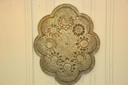 ANTIQUE KASHMIRI SILVER PLATED PIERCED REPOUSS COPPER TRAY - ADDITIONAL PHOTO 12