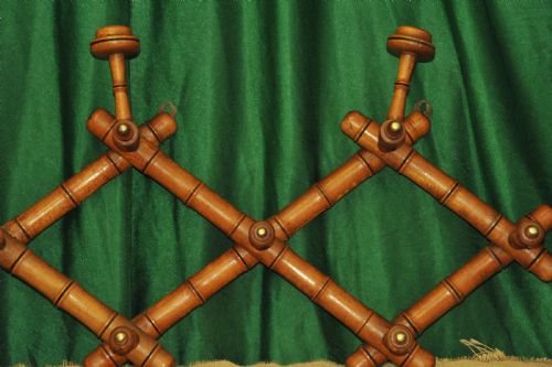 A VINTAGE FRENCH FAUX BAMBOO COAT RACK - ADDITIONAL PHOTO 1
