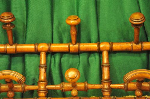 A VINTAGE FRENCH FAUX BAMBOO COAT RACK - ADDITIONAL PHOTO 1