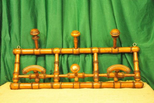 A VINTAGE FRENCH FAUX BAMBOO COAT RACK - ADDITIONAL PHOTO 2