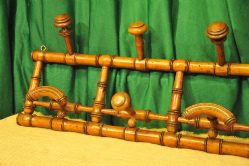A VINTAGE FRENCH FAUX BAMBOO COAT RACK - ADDITIONAL PHOTO 4