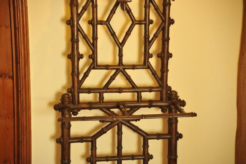 ANTIQUE FRENCH CAST IRON FAUX BAMBOO HAT COAT UMBRELLA STAND C18901900 - ADDITIONAL PHOTO 1