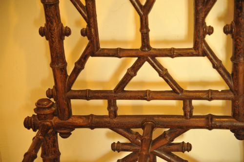 ANTIQUE FRENCH CAST IRON FAUX BAMBOO HAT COAT UMBRELLA STAND C18901900 - ADDITIONAL PHOTO 2