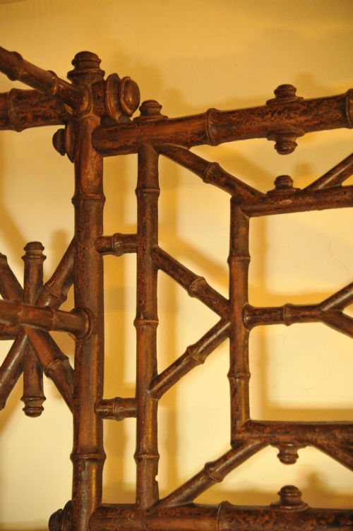 ANTIQUE FRENCH CAST IRON FAUX BAMBOO HAT COAT UMBRELLA STAND C18901900 - ADDITIONAL PHOTO 2