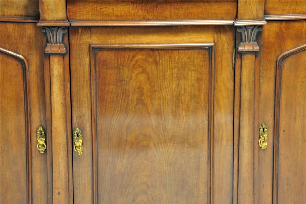 Superb Antique Mahogany Three Door Breakfront Side Cabinet View IV