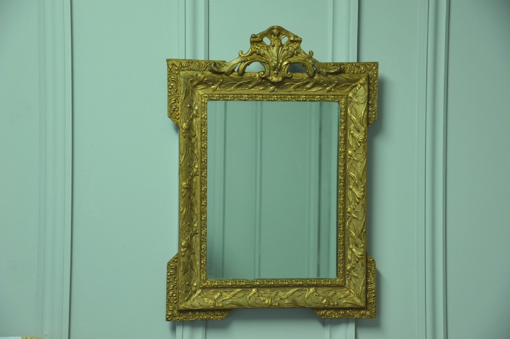 Antique 19c French Gilt Gesso Wall Mirror