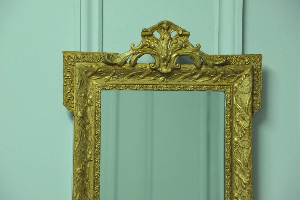 Antique 19c French Gilt Gesso Wall Mirror View IV