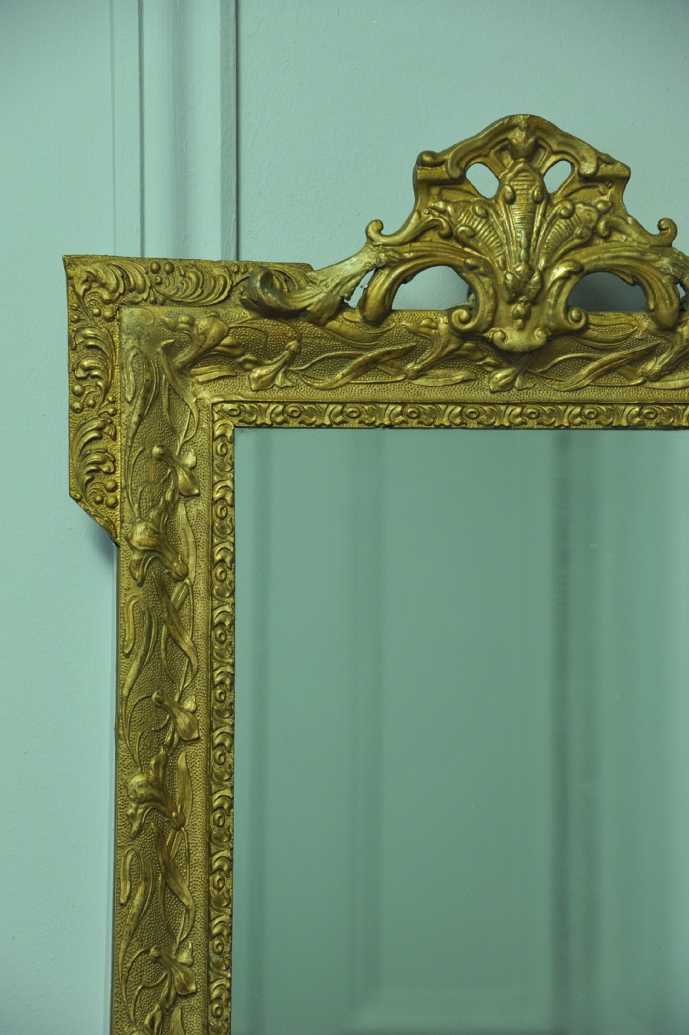 Antique 19c French Gilt Gesso Wall Mirror View VII