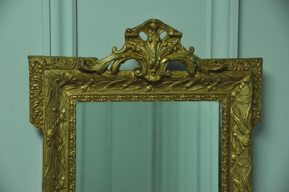 Antique 19c French Gilt Gesso Wall Mirror View IX