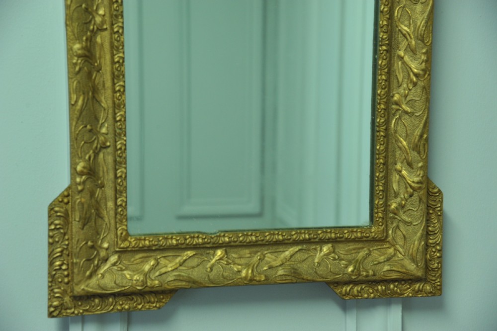 Antique 19c French Gilt Gesso Wall Mirror View X