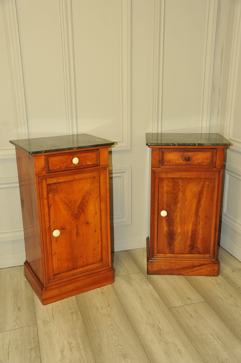 A Pair Of Antique French Walnut Bedside Cabinets View II