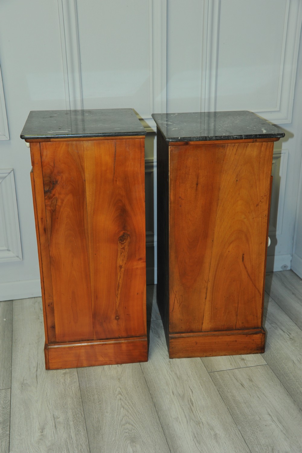 A Pair Of Antique French Walnut Bedside Cabinets View V