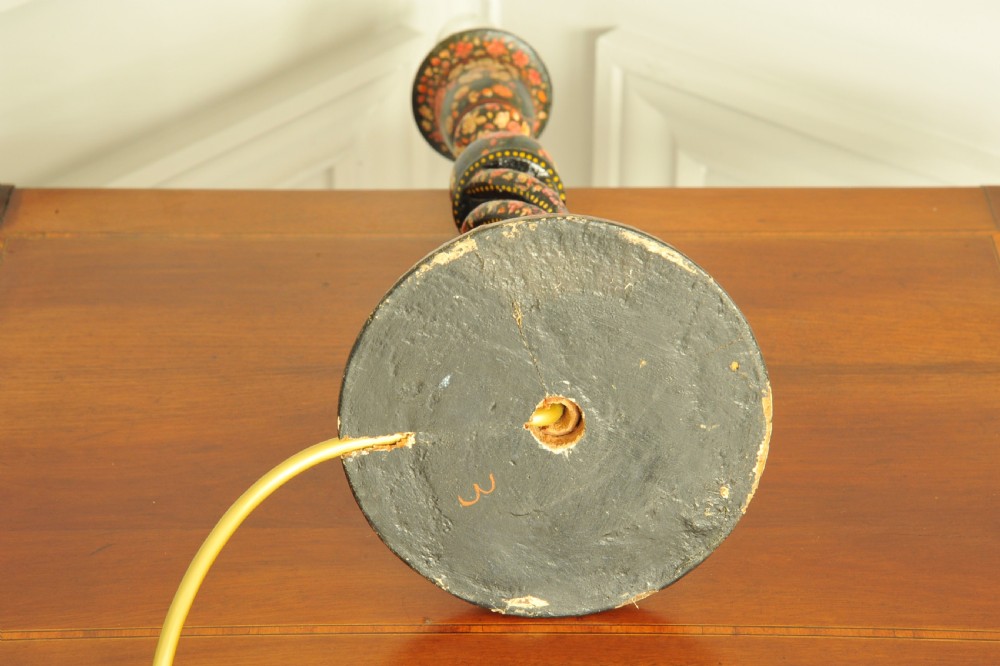 An antique Kashmiri open twist table lamp View VII