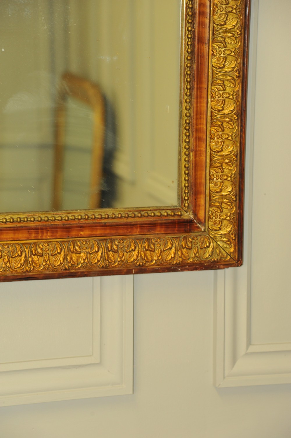 Very Large Antique French Gilt Gesso Wall Mirror View II