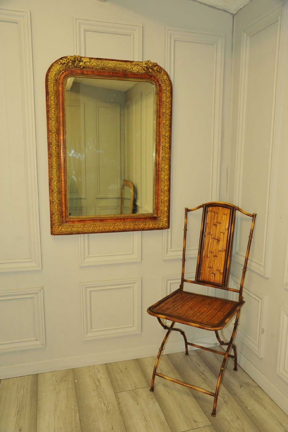 Very Large Antique French Gilt Gesso Wall Mirror View VII