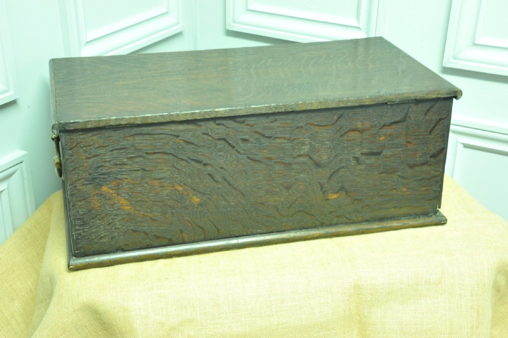 Antique oak Campaign box with drawers View VIII