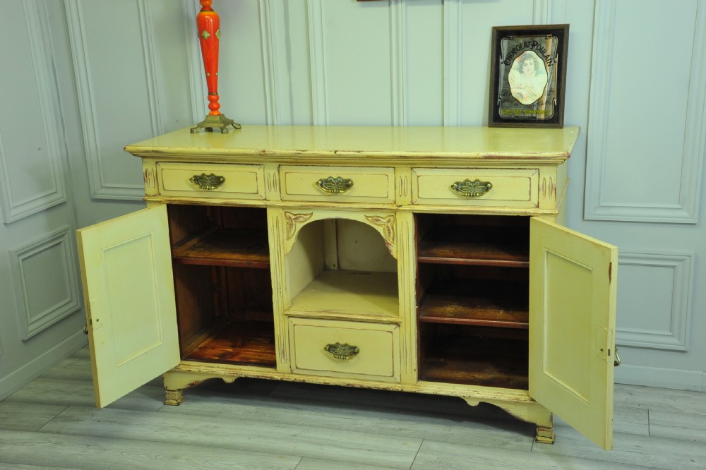 Antique painted Mahogany and pine dresser base