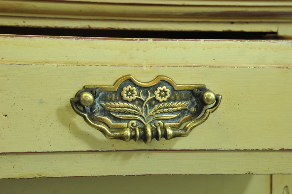 Antique painted Mahogany and pine dresser base View VII
