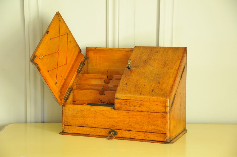 Antique Vintage Stationary Writing Box Cabinet
