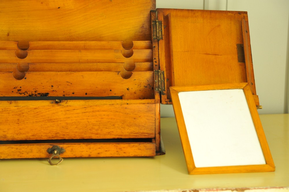 Antique Vintage Stationary Writing Box Cabinet View III