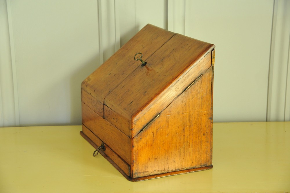 Antique Vintage Stationary Writing Box Cabinet View IX