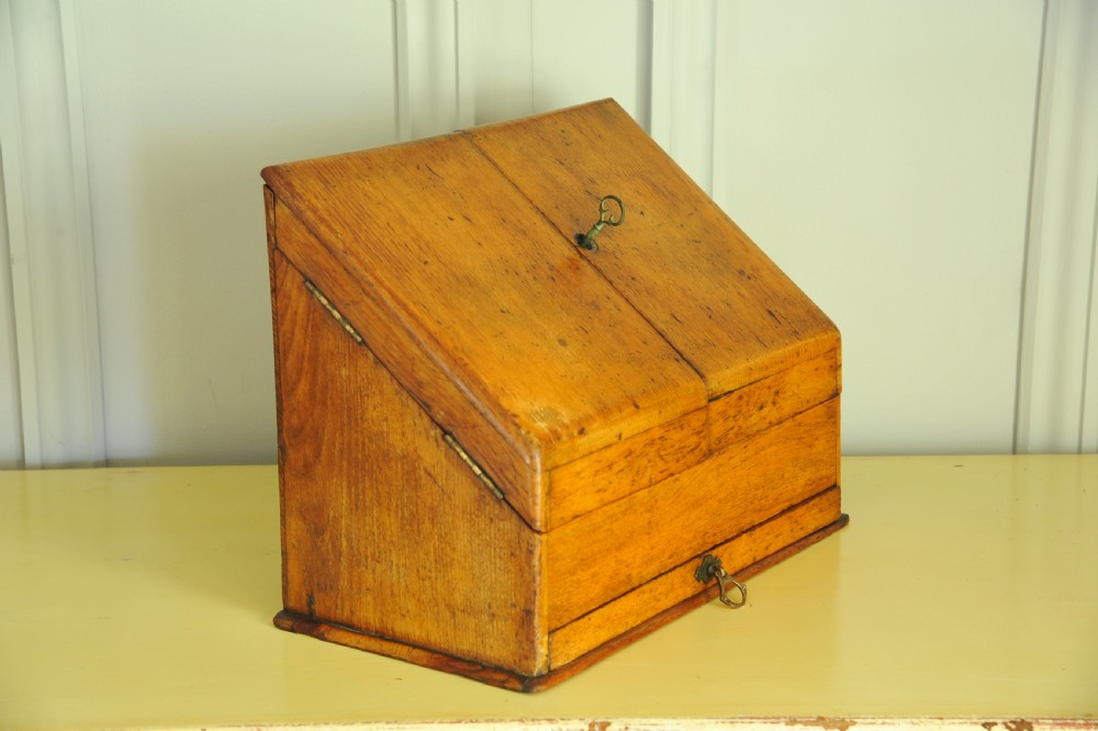 Antique Vintage Stationary Writing Box Cabinet View XI