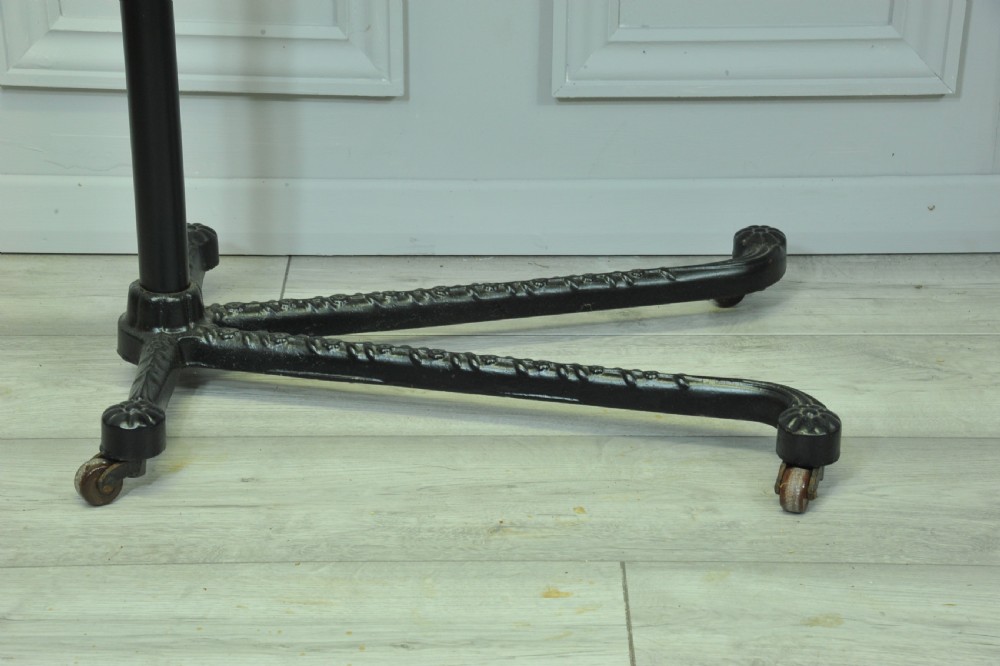 A good Antique Vintage Cast Iron and Mahogany Adjustable Bed  or Side
Table  View IV