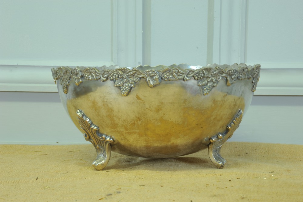 A Stunning Vintage Silver Plate Wine Cooler Bowl View IV
