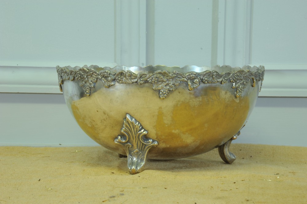 A Stunning Vintage Silver Plate Wine Cooler Bowl View V