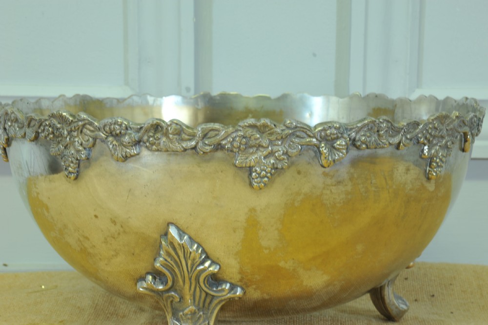 A Stunning Vintage Silver Plate Wine Cooler Bowl View VI