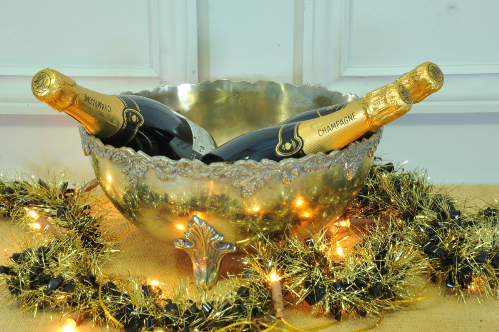 A Stunning Vintage Silver Plate Wine Cooler Bowl View IX