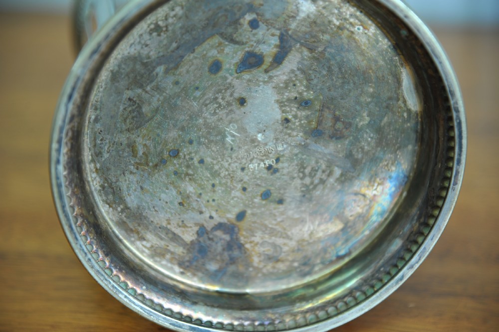 A Rare Antique Vintage Silver Plate Soda Syphon Wine Bottle Base Holder View X