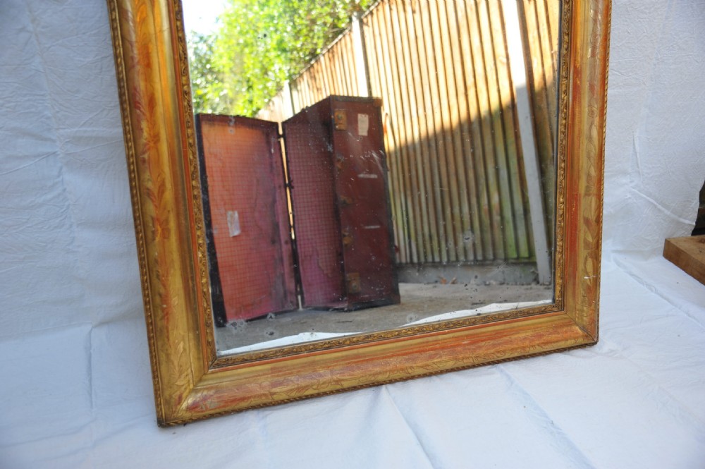 Very Large Antique French Louis Phillipe Arched Shoulder Gilt Gesso Mirror View II