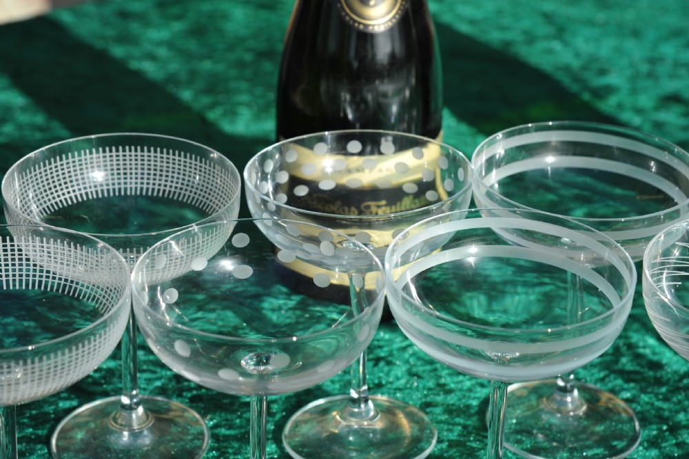  Set of Twelve Early 20c French Champagne Coupes Glasses View V