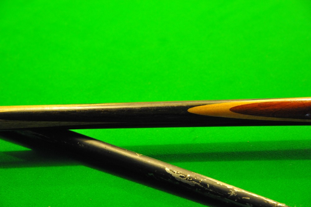 Antique Snooker Cue One Piece Ash by Burroughes and Watts View VII
