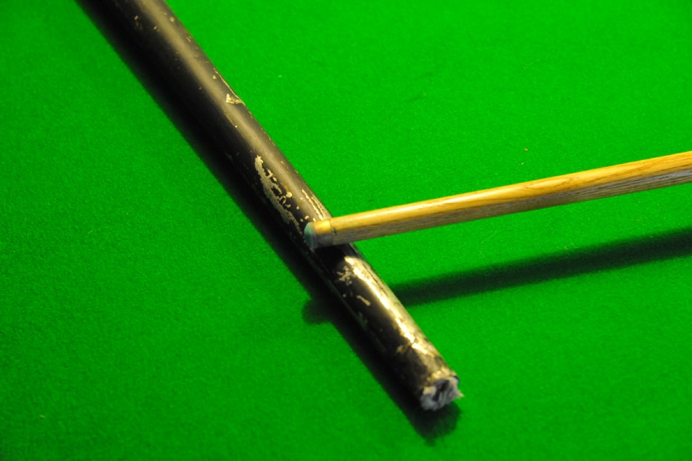 Antique Snooker Cue One Piece Ash by Burroughes and Watts View X