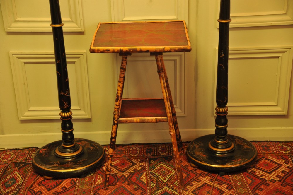 Pair of Antique Chinoiserie Standard Lamps View VII