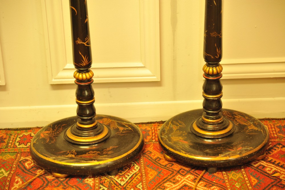 Pair of Antique Chinoiserie Standard Lamps View VIII
