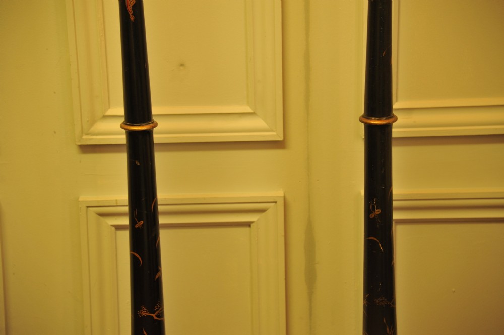 Pair of Antique Chinoiserie Standard Lamps View IX