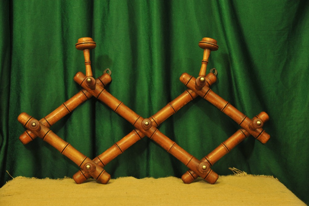 A Vintage French Faux Bamboo Coat Rack