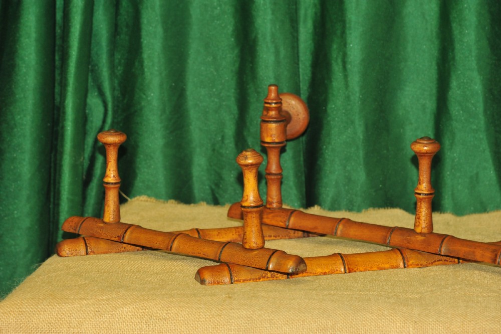 A Vintage French Faux Bamboo Coat Rack View V