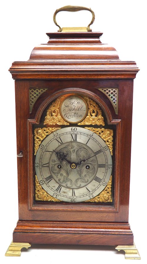 Exquisitely Rare Antique Caddy Top Double Fusee Mantel Clock by John Tickell Crediton
