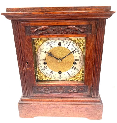Westminster Chime Bracket Clock Edwardian 8-Day Musical Mantel Clock C1900

