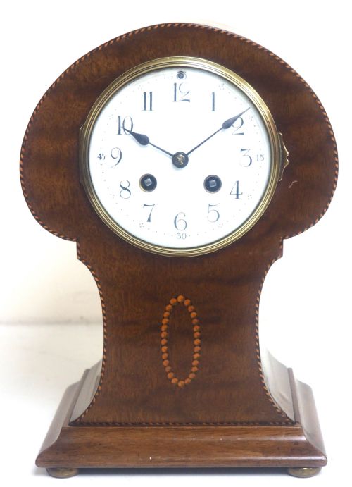 Rare Find Edwardian Balloon Mantel Clock - 8-Day Striking Mantle Clock
