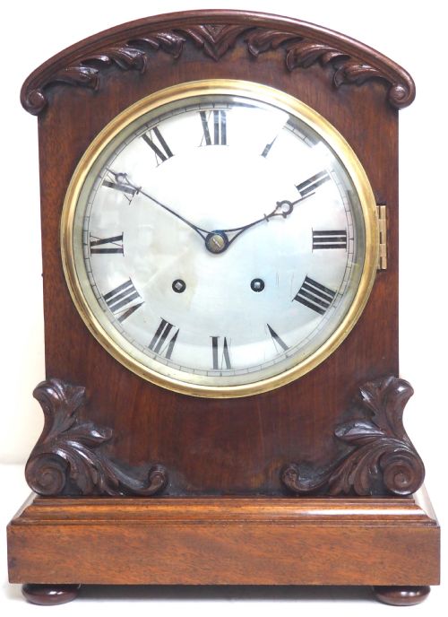 Fine Antique German Mahogany 8-Day Mantel Clock Quarter Striking Bracket Clock by W&H