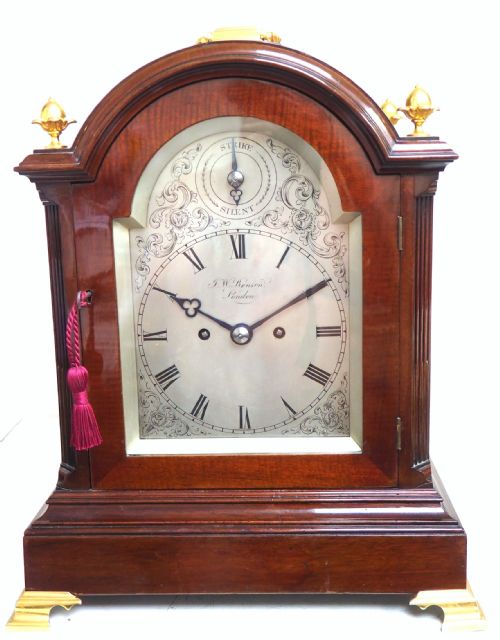 Antique English 8 Day Twin Fusee W J Benson Bracket clock 8-Day Striking Double Fusee London Clock