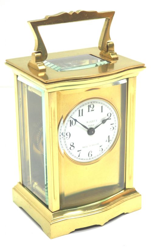 Bow Fronted Antique French 8-Day Carriage Clock C1900 – by R Scott Paris