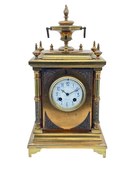 Fabulous French Bronze Ormolu Cube Mantel Clock – ca1890