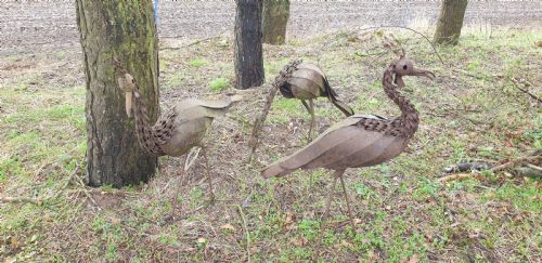 SET FOUR IRON GARDEN PHESANTS - ADDITIONAL PHOTO 2